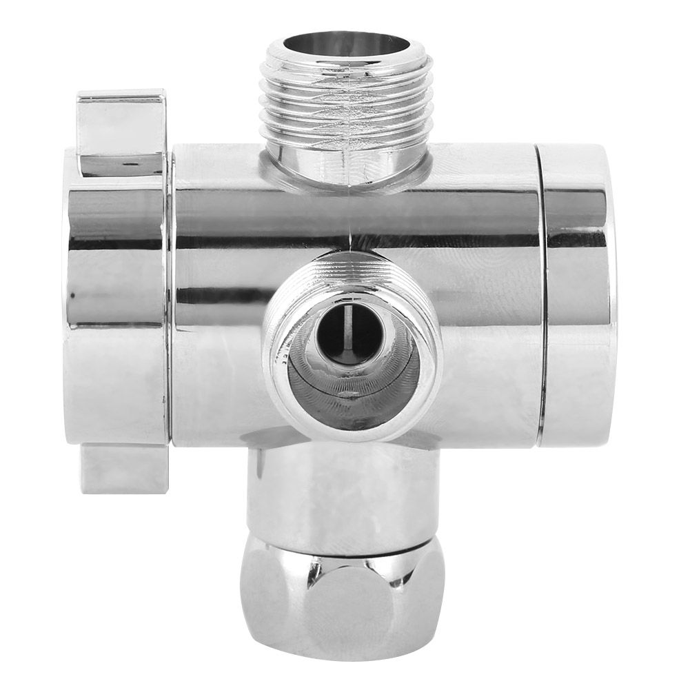 Multifunction G1/2 3‑Way Bath Shower Diverter Valve with Shower Head Holder — image 1