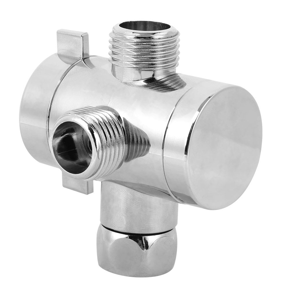 Multifunction G1/2 3‑Way Bath Shower Diverter Valve with Shower Head Holder view 3