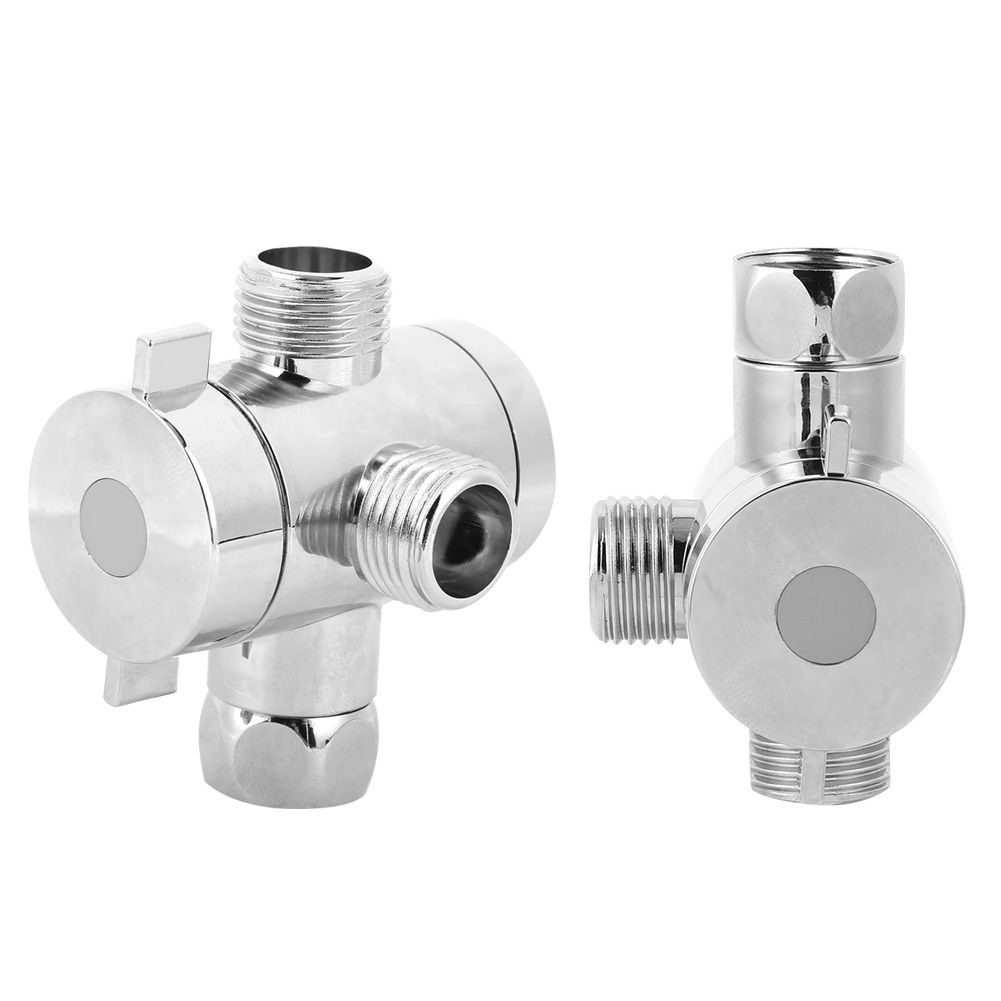 Multifunction G1/2 3‑Way Bath Shower Diverter Valve with Shower Head Holder view 5