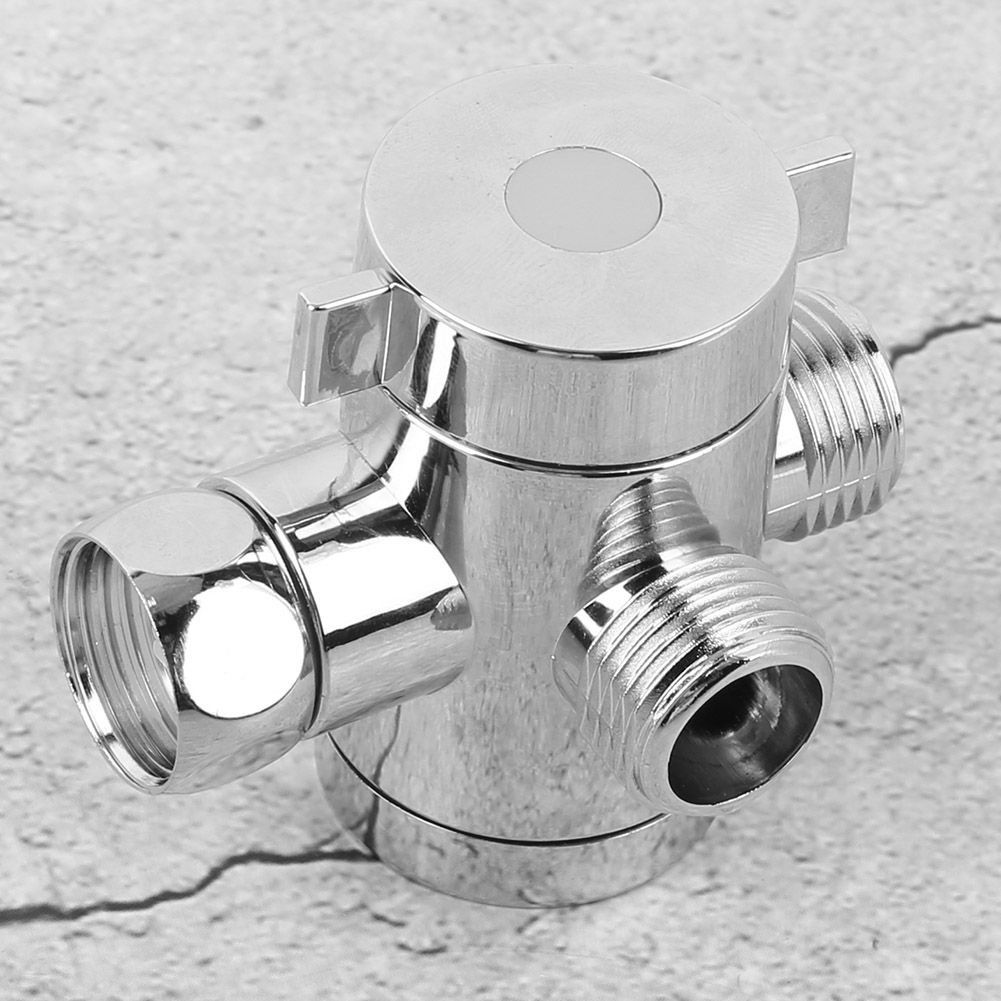 Multifunction G1/2 3‑Way Bath Shower Diverter Valve with Shower Head Holder view 7