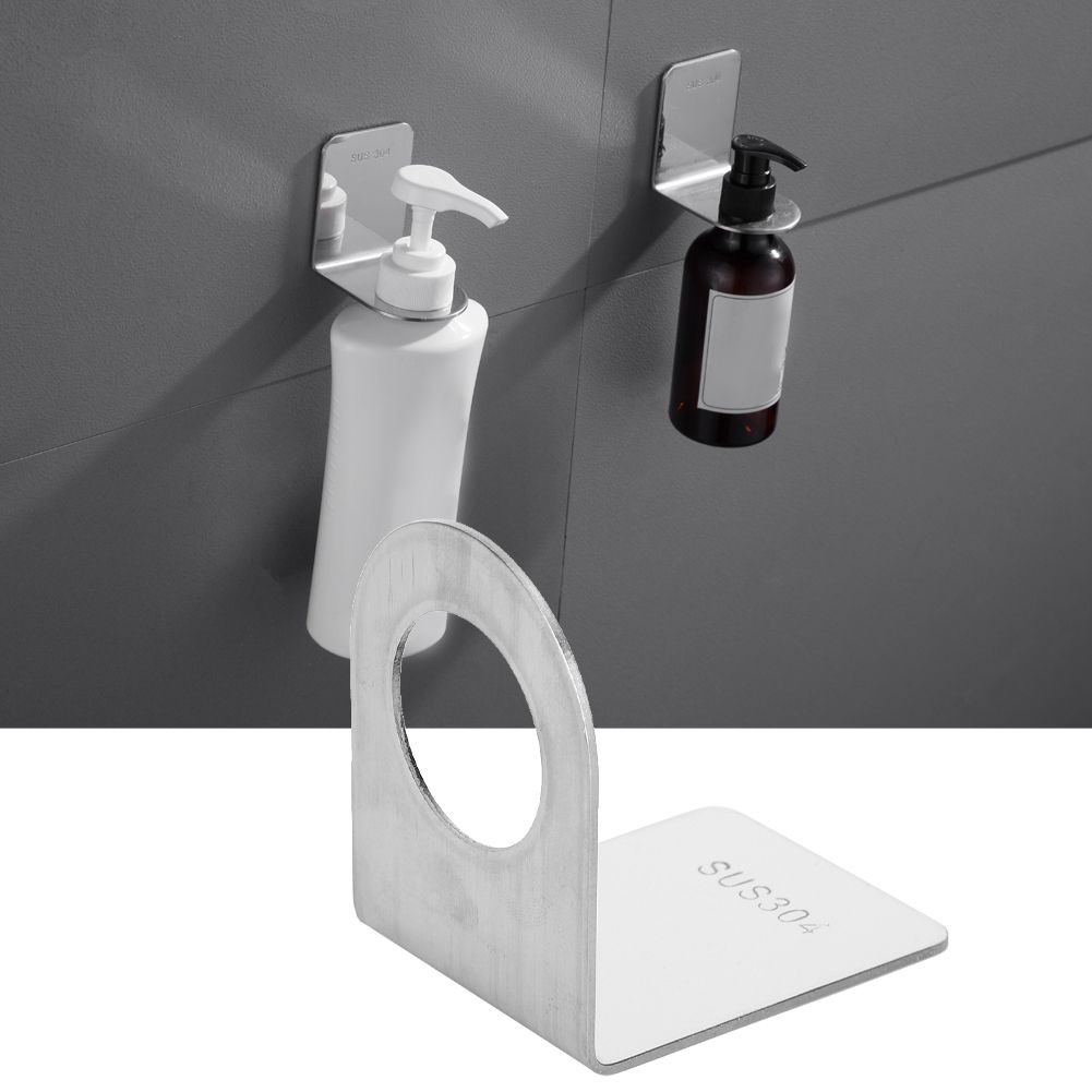 Household Wall‑Mounted 304 Stainless Steel Soap Bottle Rack Hanger for view 10