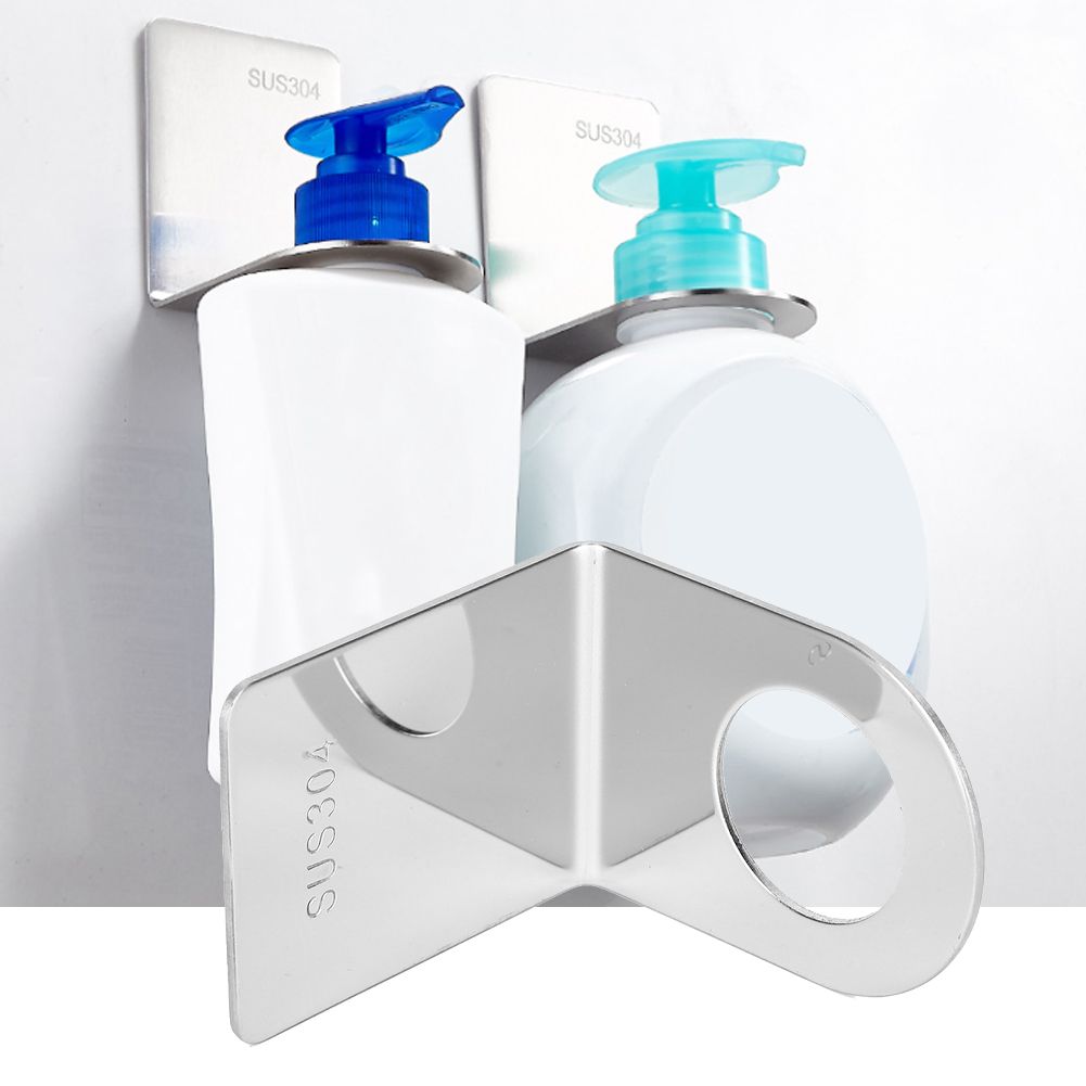 Household Wall‑Mounted 304 Stainless Steel Soap Bottle Rack Hanger for view 12