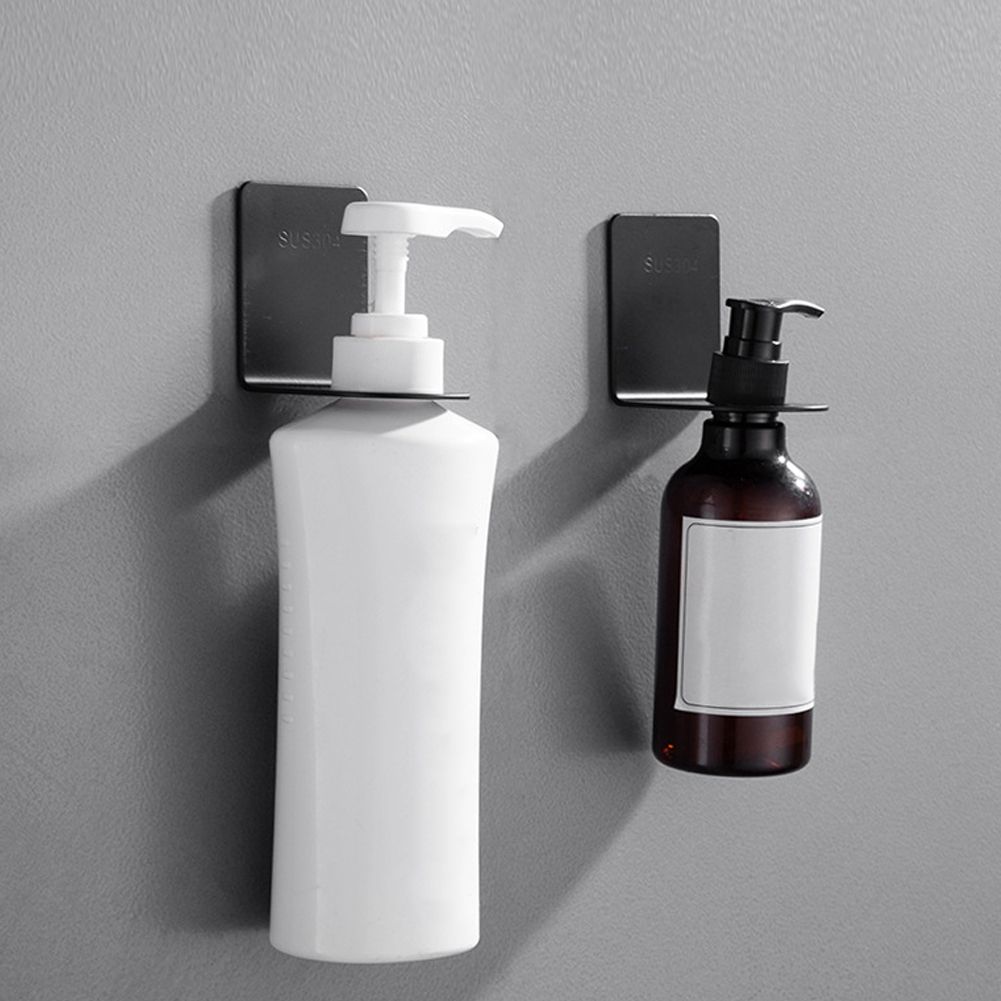 Stainless Steel Wall Mounted Soap Pump Bottle Dispenser Holder Stand Hanger view 4