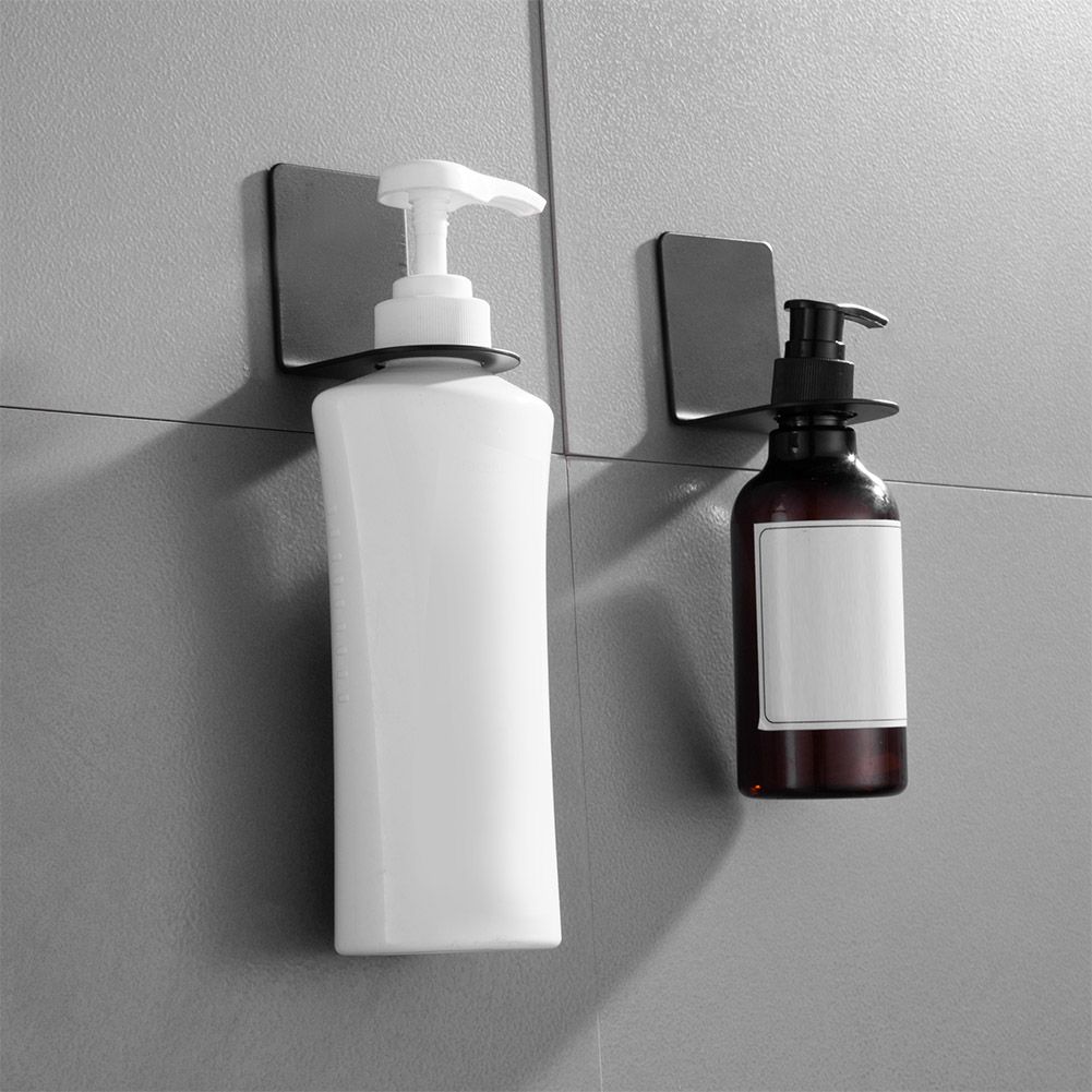 Soap Pump Bottle Dispenser Holder Stand Stainless Steel Wall Mounted Hanger view 9