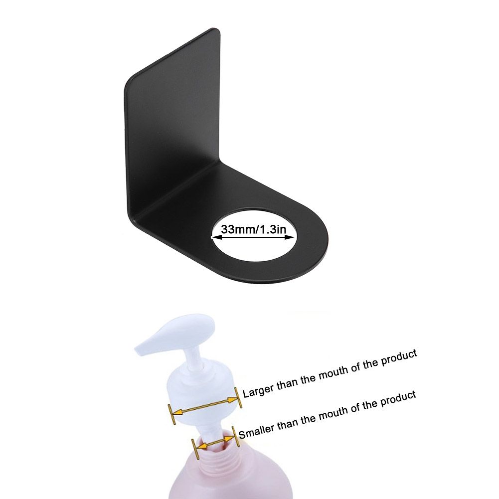 Soap Pump Bottle Dispenser Holder Stand Stainless Steel Wall Mounted Hanger view 12