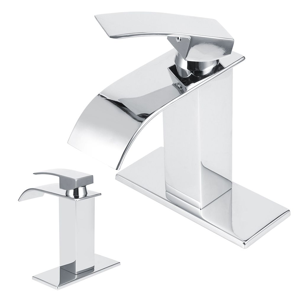 3/8 Standard Wide Spout Single Hole Brass Waterfall Hot and Cold Water Faucet
