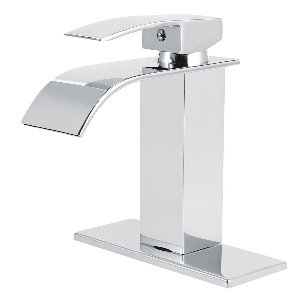 3/8 Standard Wide Spout Single Hole Brass Waterfall Hot and Cold Water Faucet view 9