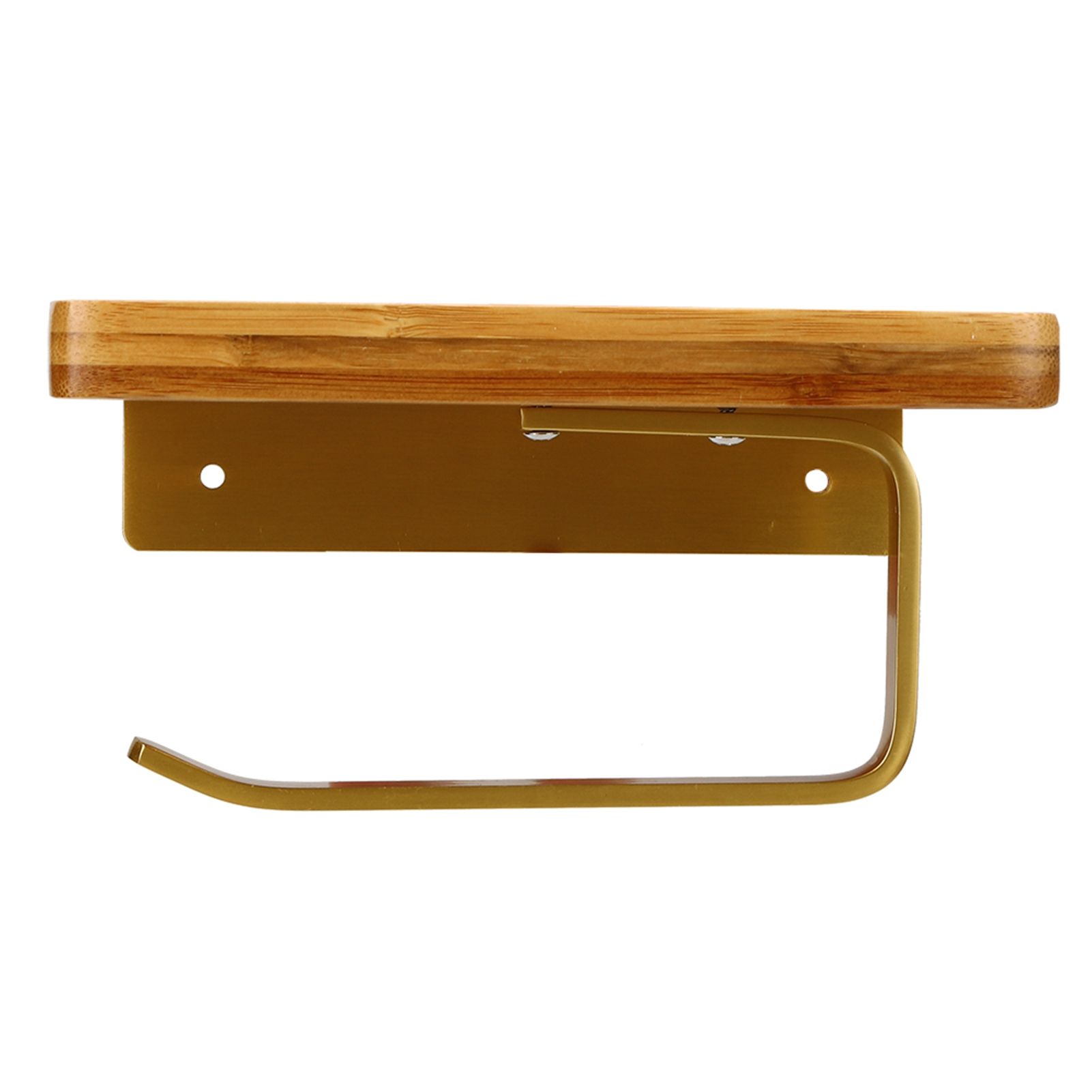 Wall Mounted Paper Towel Holder Tissue Roll Paper Rack Organizer with Shelf view 5
