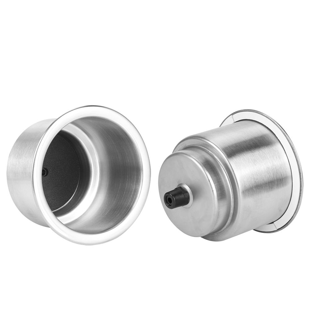 2Pcs Silver Stainless Steel Beverage Rack Bottle Holders Cup Stand Boat Supplies
