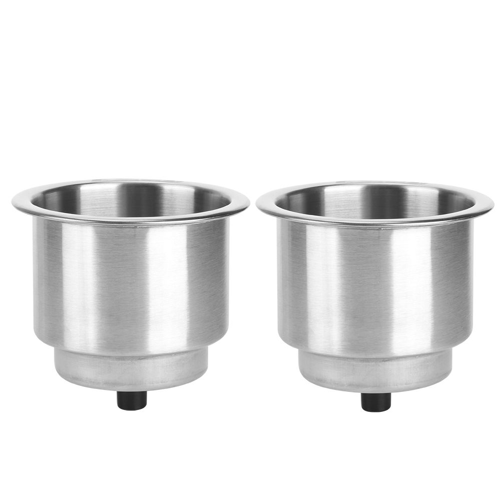 2Pcs Silver Stainless Steel Beverage Rack Bottle Holders Cup Stand Boat Supplies view 2