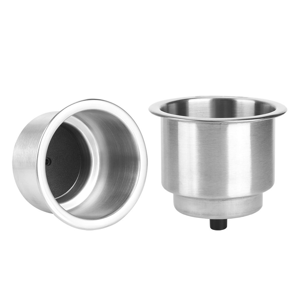 2Pcs Silver Stainless Steel Beverage Rack Bottle Holders Cup Stand Boat Supplies view 4