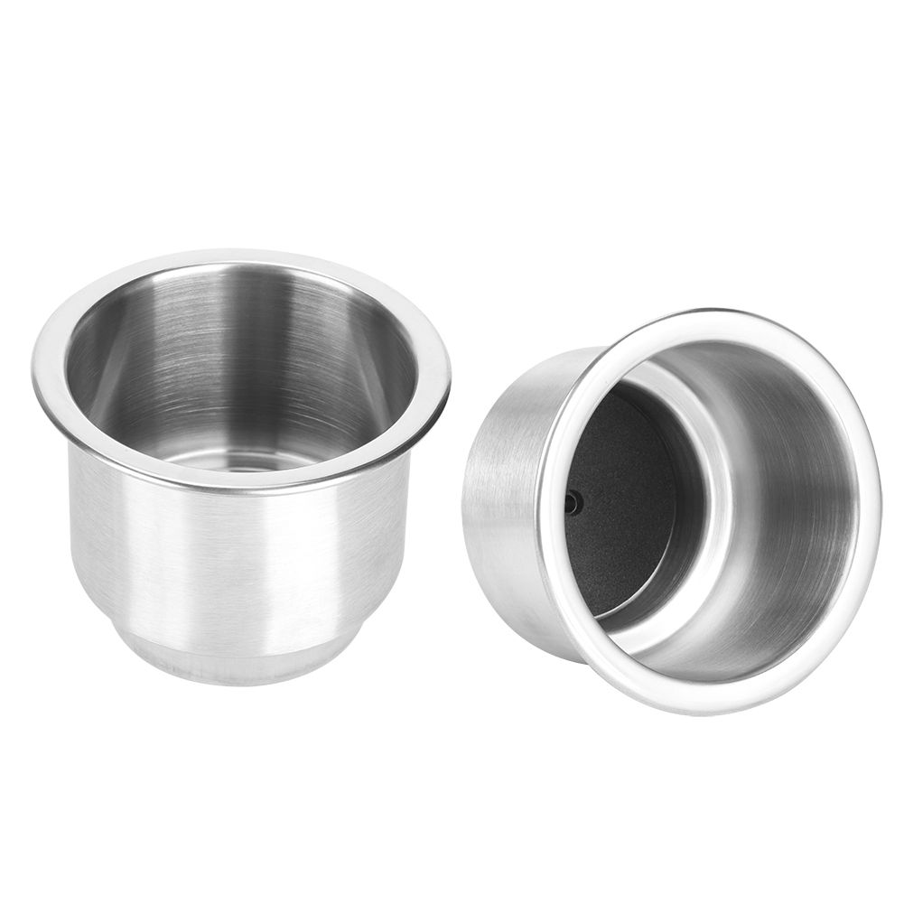2Pcs Silver Stainless Steel Beverage Rack Bottle Holders Cup Stand Boat Supplies view 5