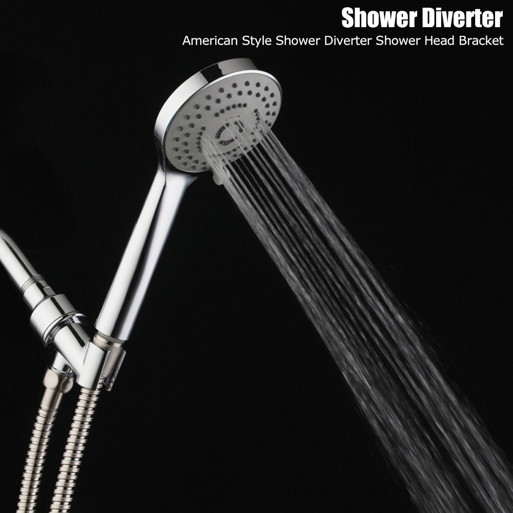 American Style Bath Shower Diverter Handheld Shower Head Adjustable Bracket view 11