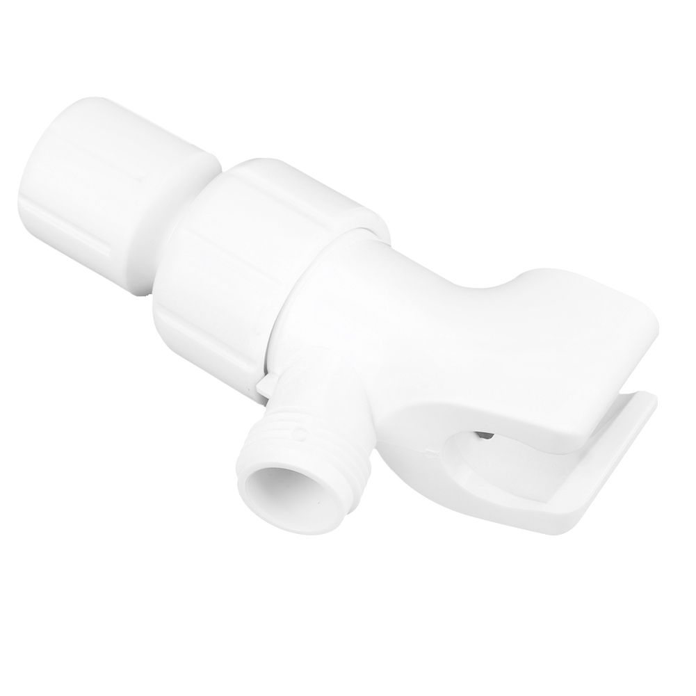Universal White Shower Diverter Adjustable HandHeld Shower Bracket Adapter — image 1