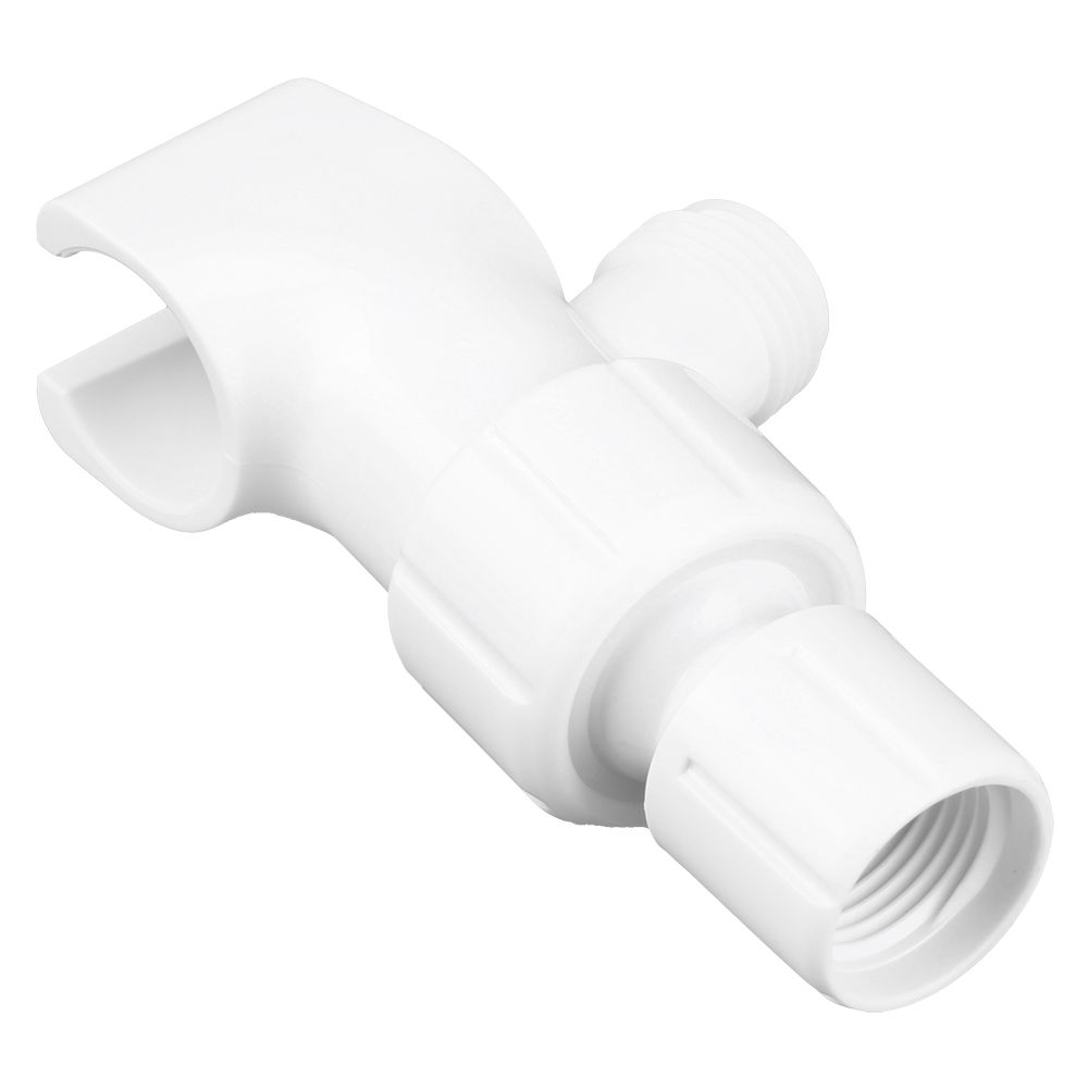 Universal White Shower Diverter Adjustable HandHeld Shower Bracket Adapter view 3