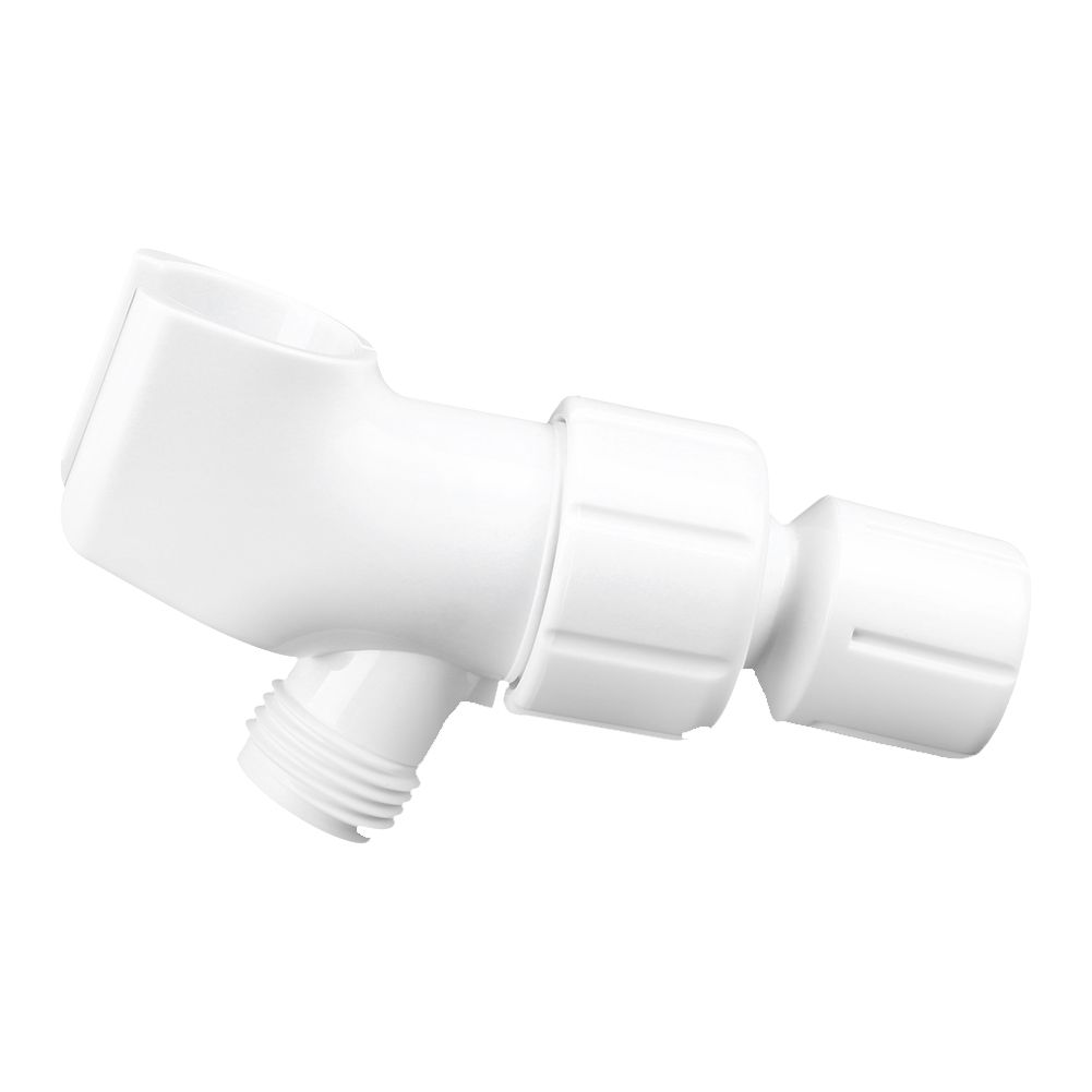 Universal White Shower Diverter Adjustable HandHeld Shower Bracket Adapter view 4