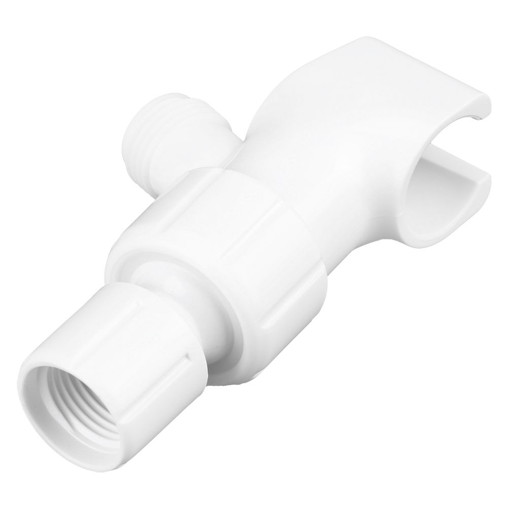 Universal White Shower Diverter Adjustable HandHeld Shower Bracket Adapter view 5