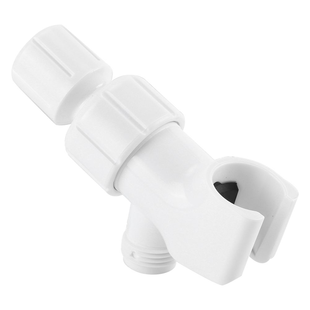Universal White Shower Diverter Adjustable HandHeld Shower Bracket Adapter view 6