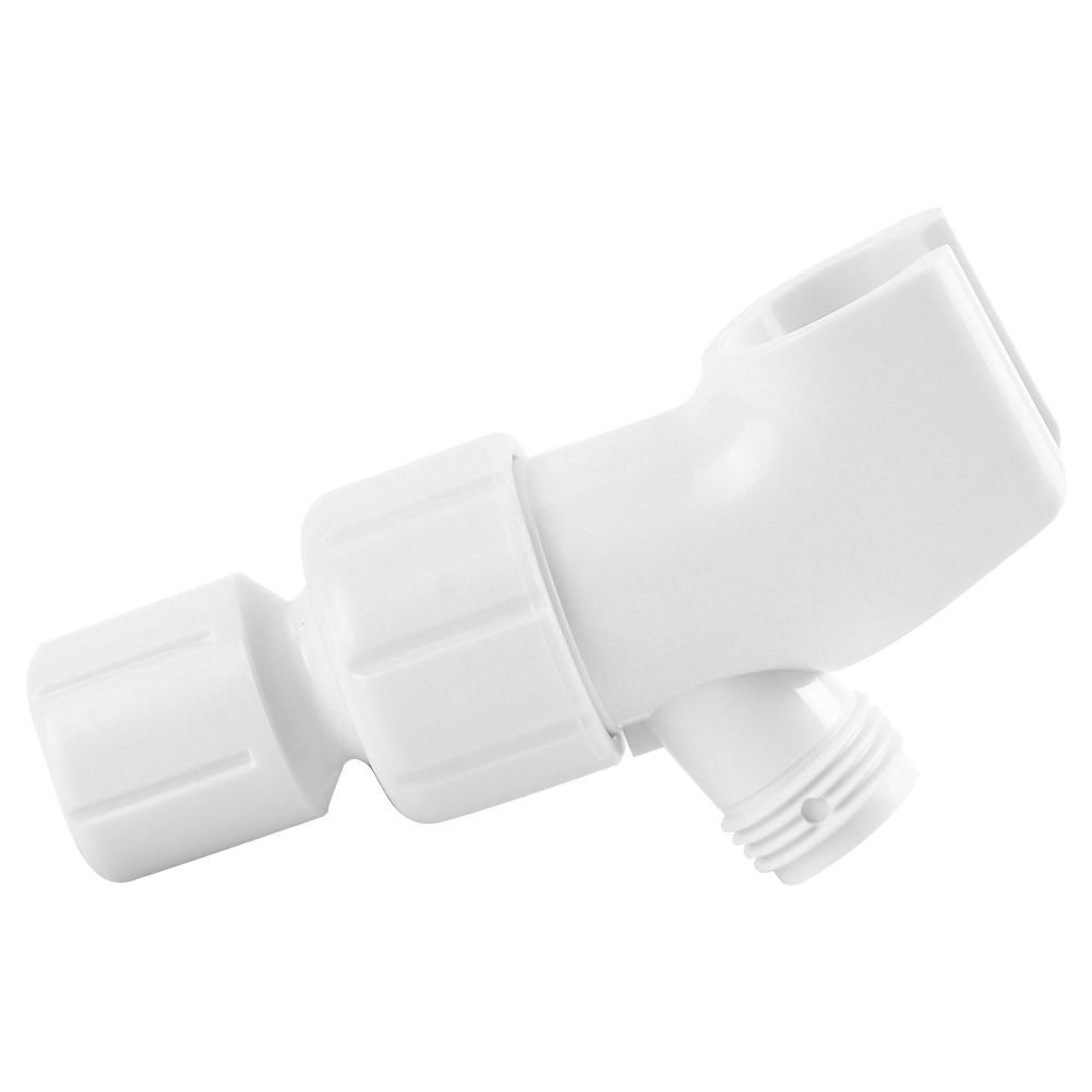 Universal White Shower Diverter Adjustable HandHeld Shower Bracket Adapter view 7