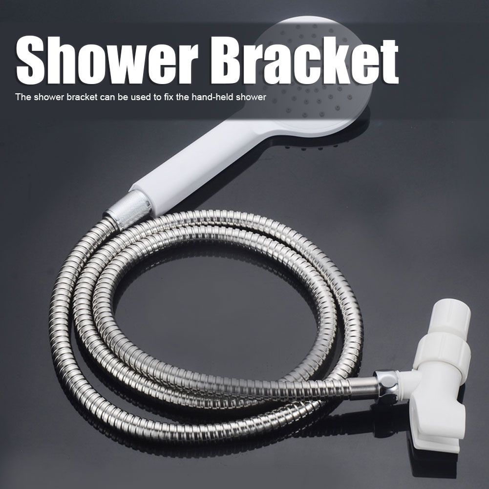 Universal White Shower Diverter Adjustable HandHeld Shower Bracket Adapter view 11