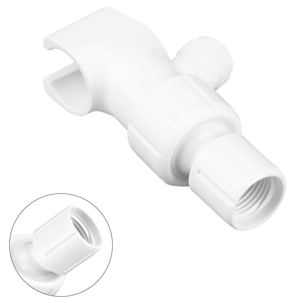 Universal White Shower Diverter Adjustable HandHeld Shower Bracket Adapter view 12