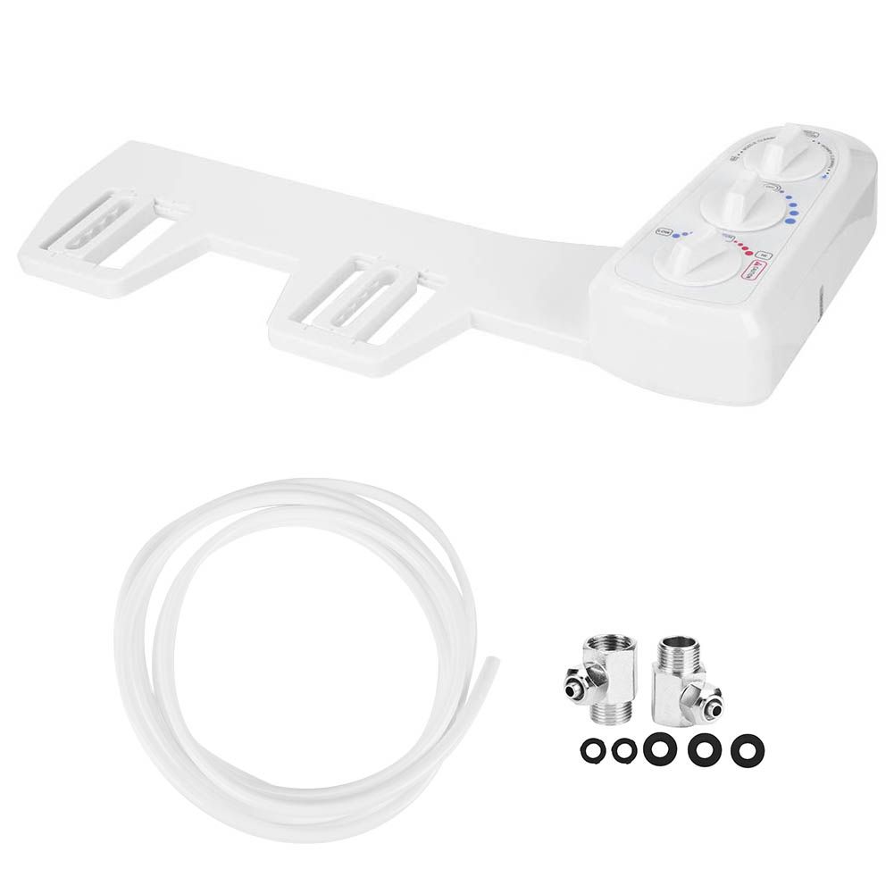 3/8 Thread Bidet Attachment Hot and Cold Water Double Nozzle Toilet Bidet