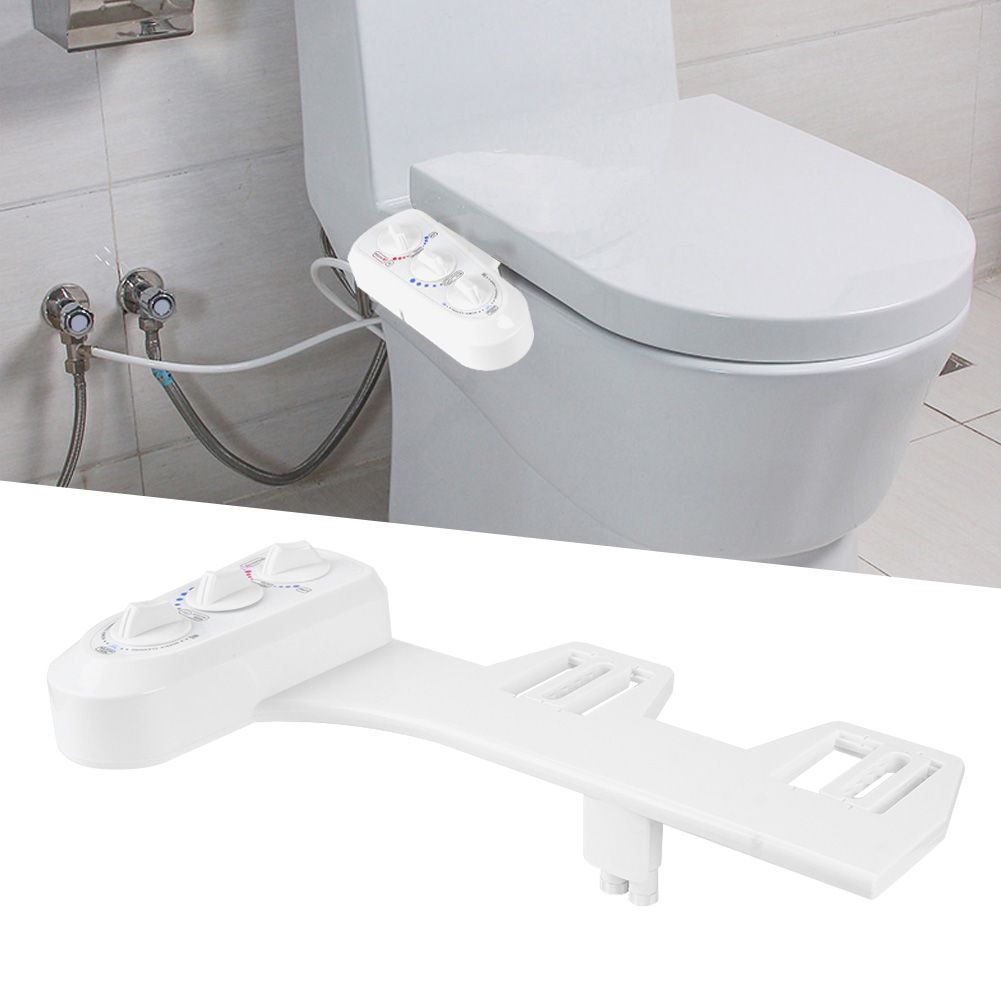3/8 Thread Bidet Attachment Hot and Cold Water Double Nozzle Toilet Bidet view 9