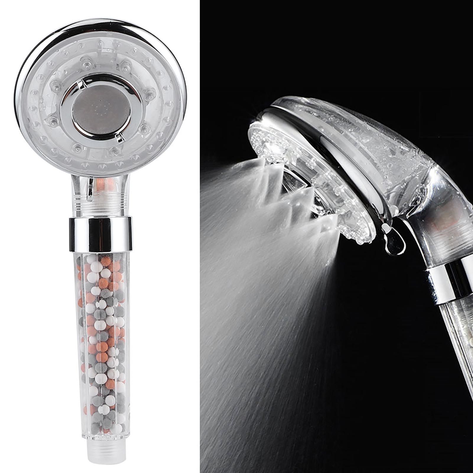 LED Negative Ion Shower Head Handheld WaterSaving Pressurized Hand Shower view 9