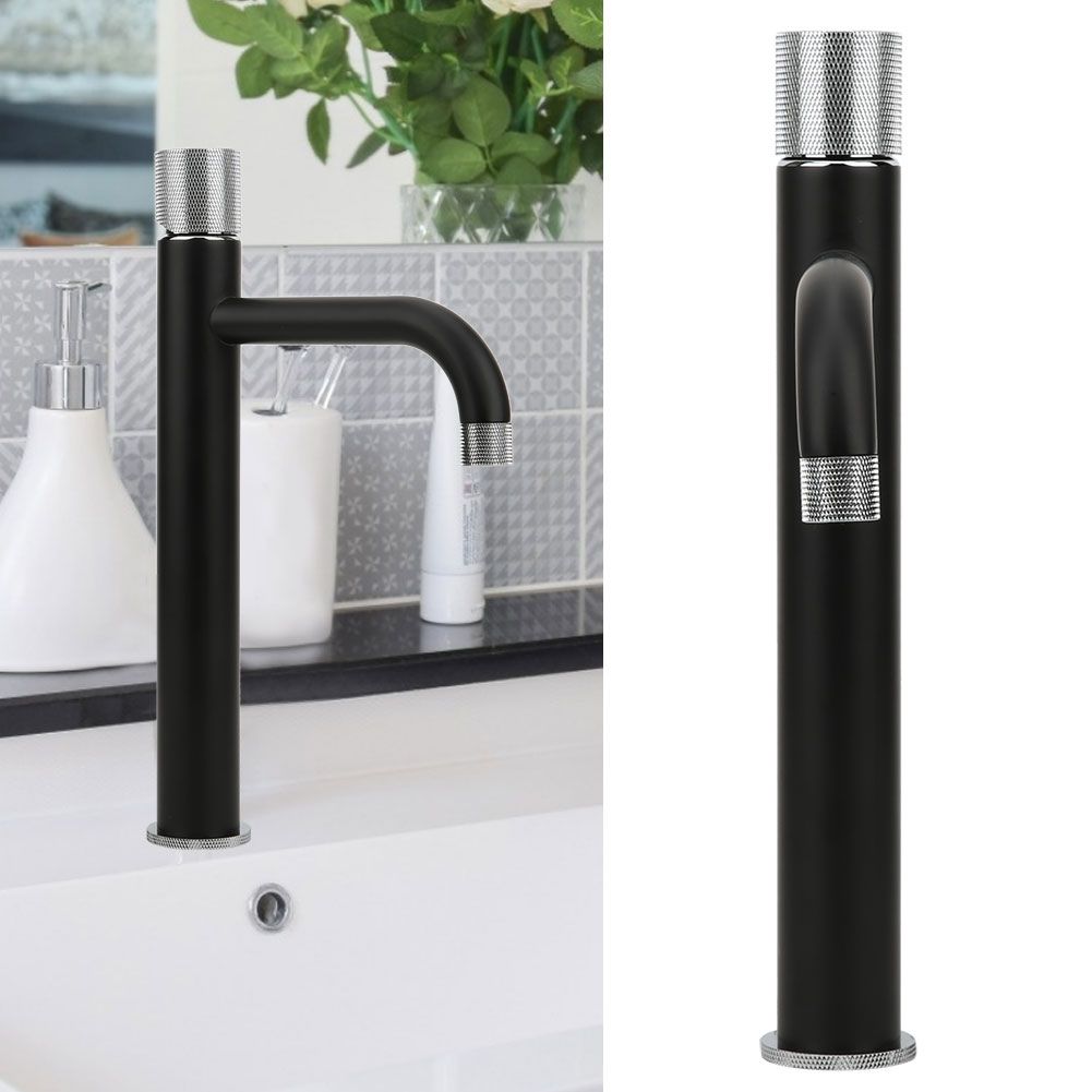G1/2 Copper Bathroom Wash Basin Faucet Hot Cold Mixing Water Tap with Curved view 9