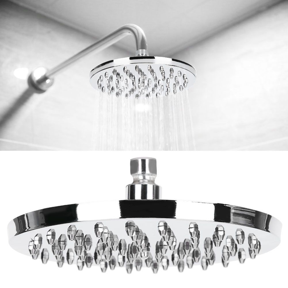 8 Inch Round Showerhead Stainless Steel Detachable Bathroom Top Spray Rain view 10