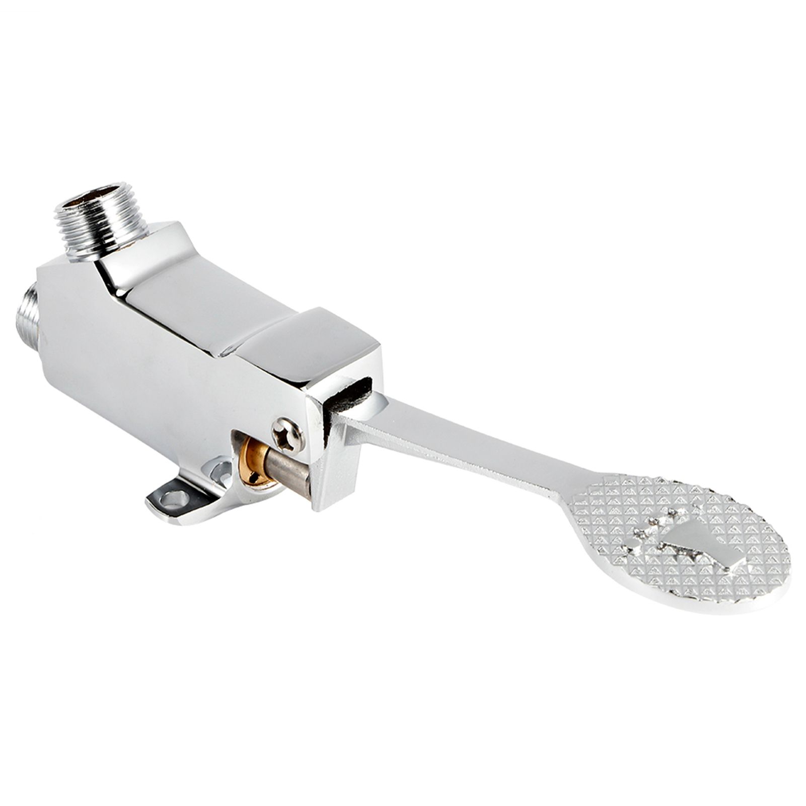 G1/2 Thread Floor Mount Foot Pedal Valve for Hospital Laboratory Factory Water view 3
