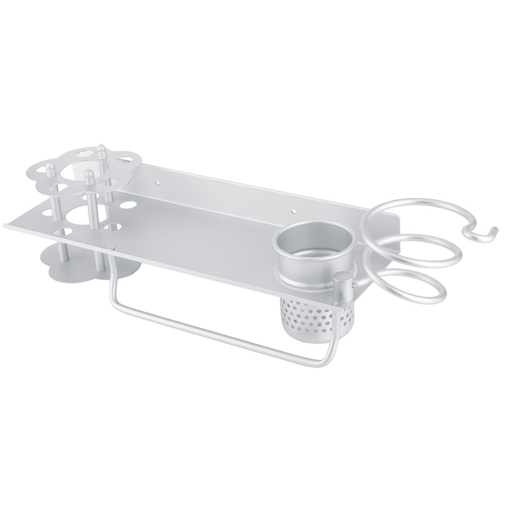 Space Aluminum Wall Mounted Bathroom Storage Shelf Towel Rack Tissue Box Set view 4