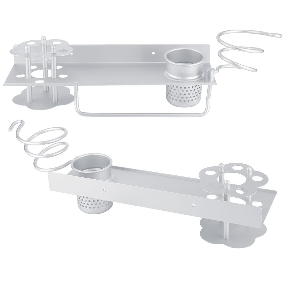 Space Aluminum Wall Mounted Bathroom Storage Shelf Towel Rack Tissue Box Set view 7