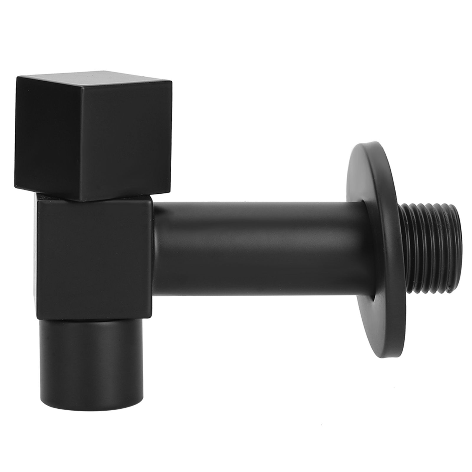 G1/2 Thread Black Copper Faucet Wall Mounted Single Cold Water Tap Bathroom view 4
