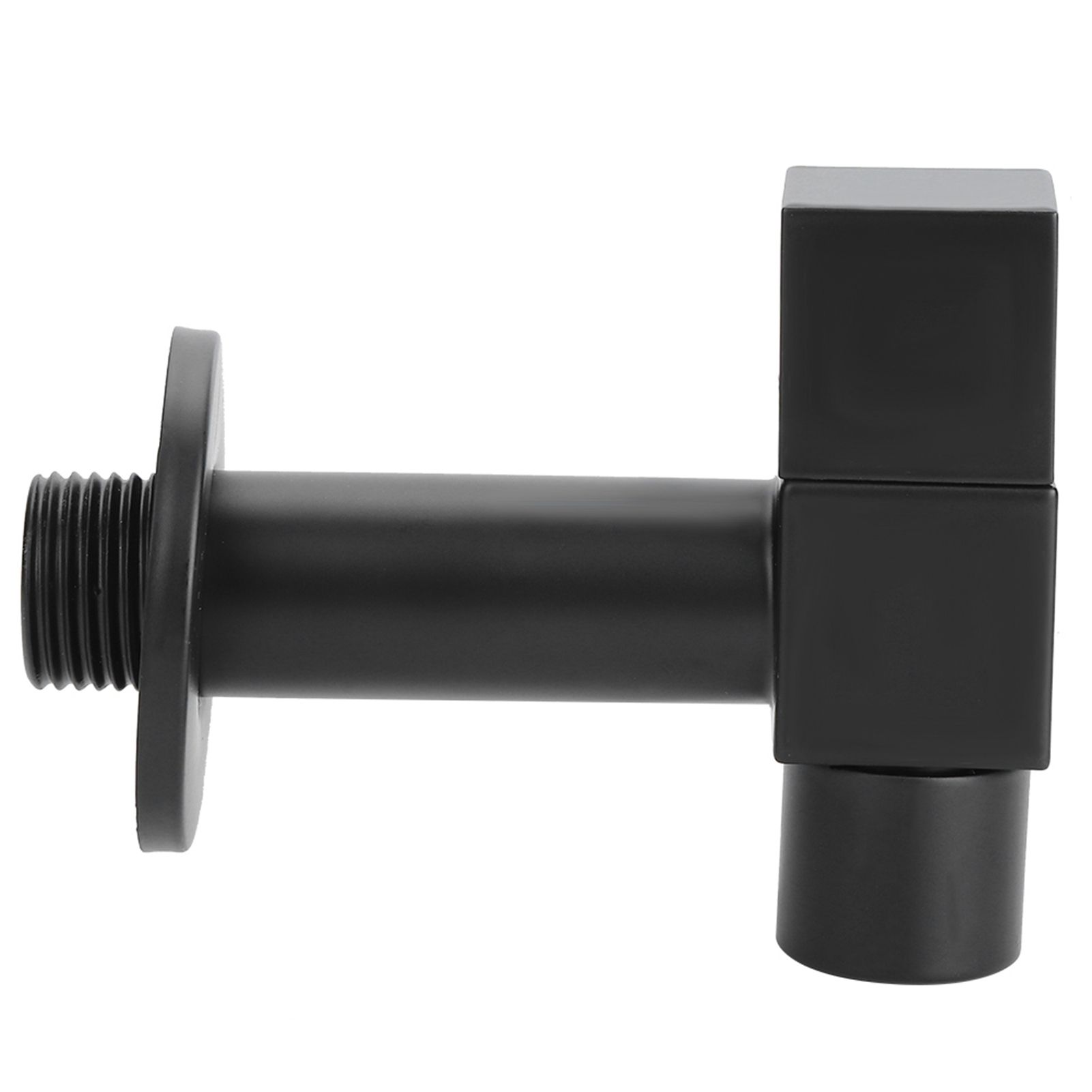 G1/2 Thread Black Copper Faucet Wall Mounted Single Cold Water Tap Bathroom view 6