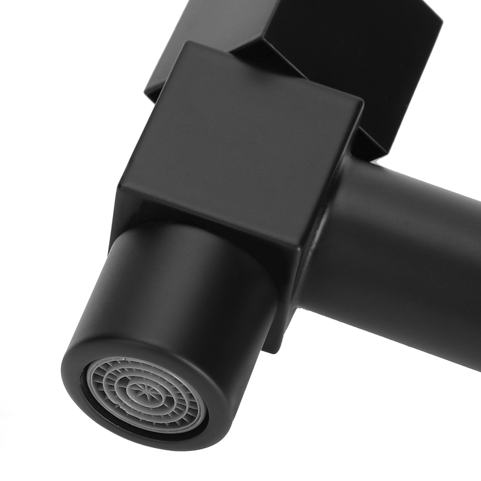 G1/2 Thread Black Copper Faucet Wall Mounted Single Cold Water Tap Bathroom view 11