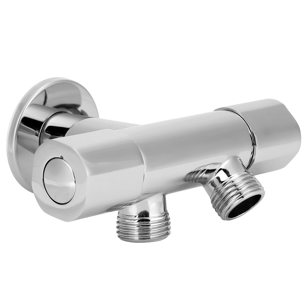 G1/2in Thread Brass 1 Inlet 2 Outlet Angle Valve ThreeWay Diverter Valve