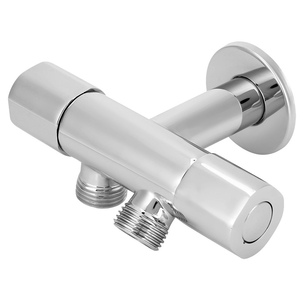 G1/2in Thread Brass 1 Inlet 2 Outlet Angle Valve ThreeWay Diverter Valve view 2
