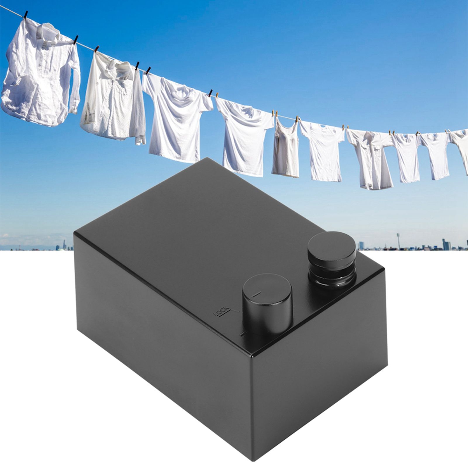 Telescopic Adjustable Clothesline Wall Mounted Clothes Drying Rope String view 10