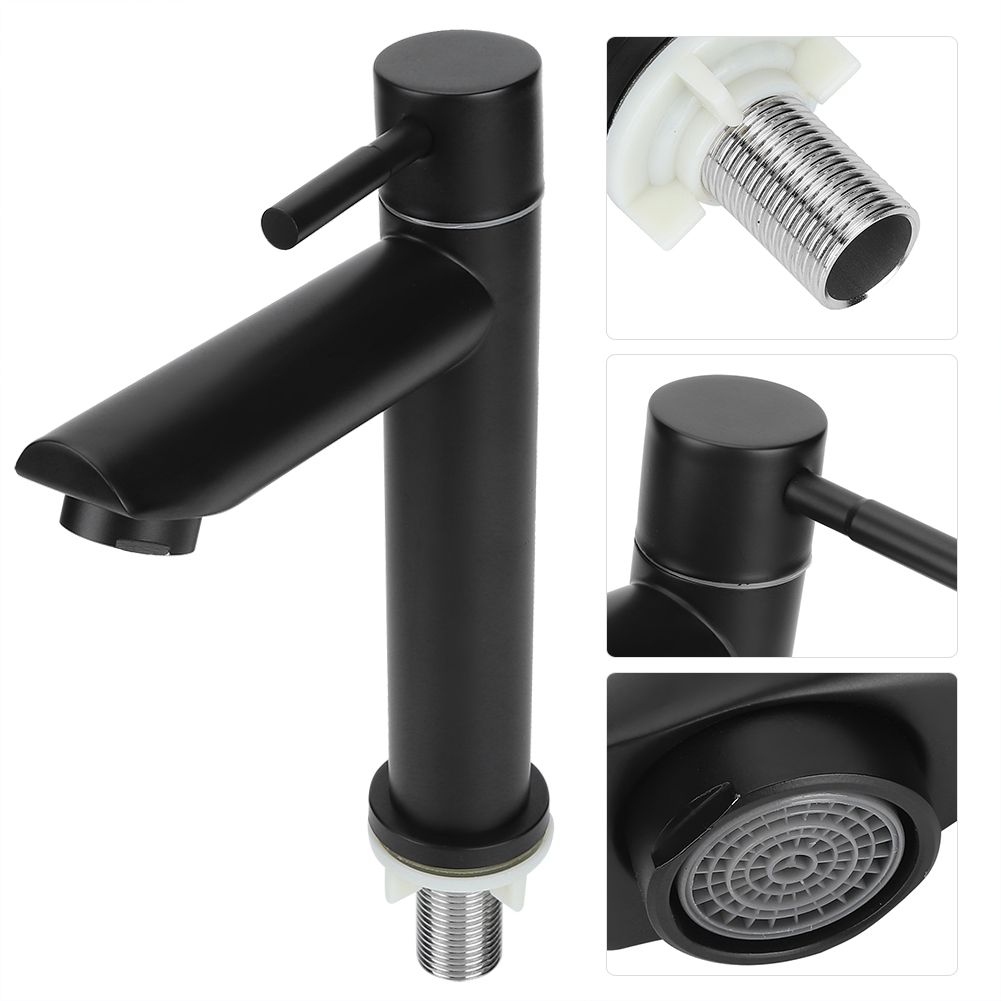 G1/2in Stainless Steel Washbasin Single Cold Faucet Water Tap for Bathroom view 4