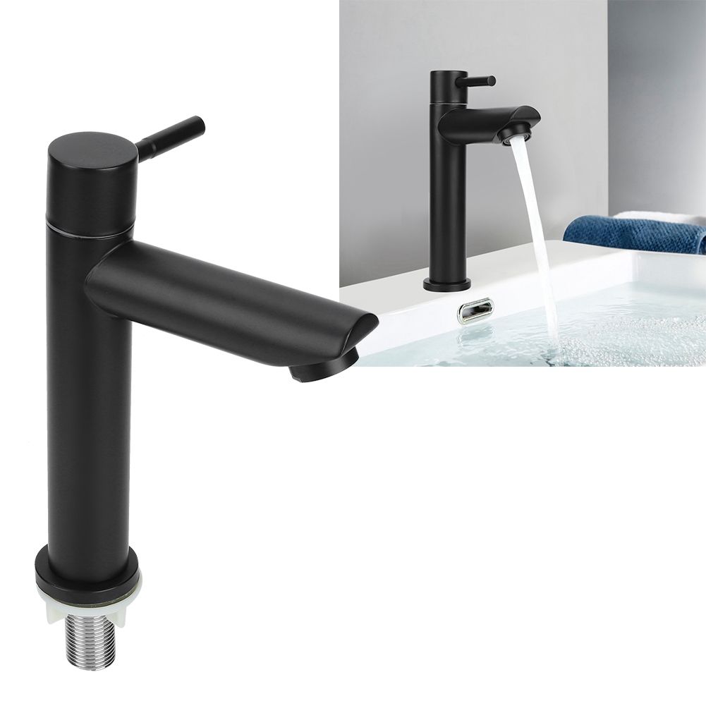 G1/2in Stainless Steel Washbasin Single Cold Faucet Water Tap for Bathroom view 9