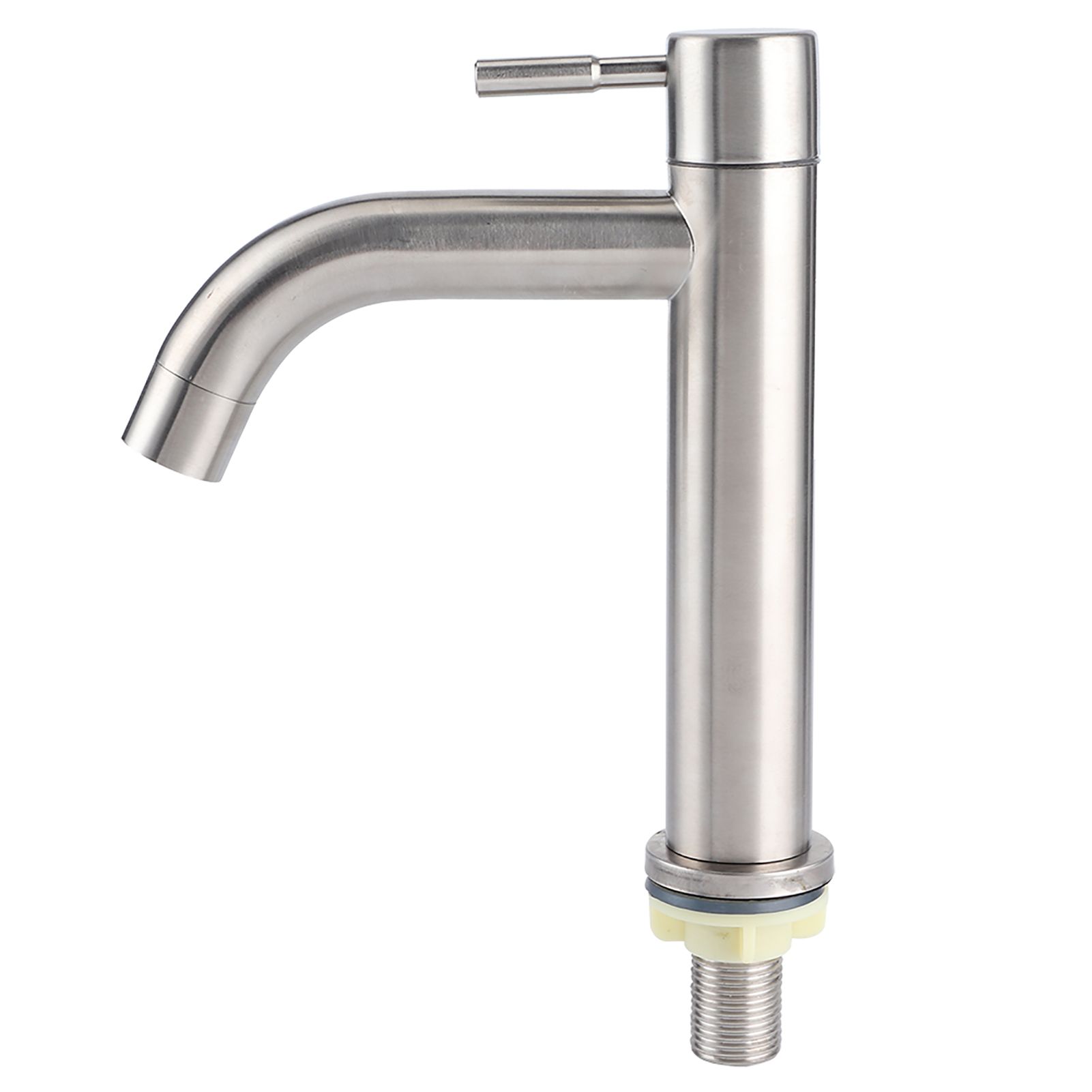 G1/2 Stainless Steel Brushed Single Cold Faucet Wash Basin Water Tap Bathroom