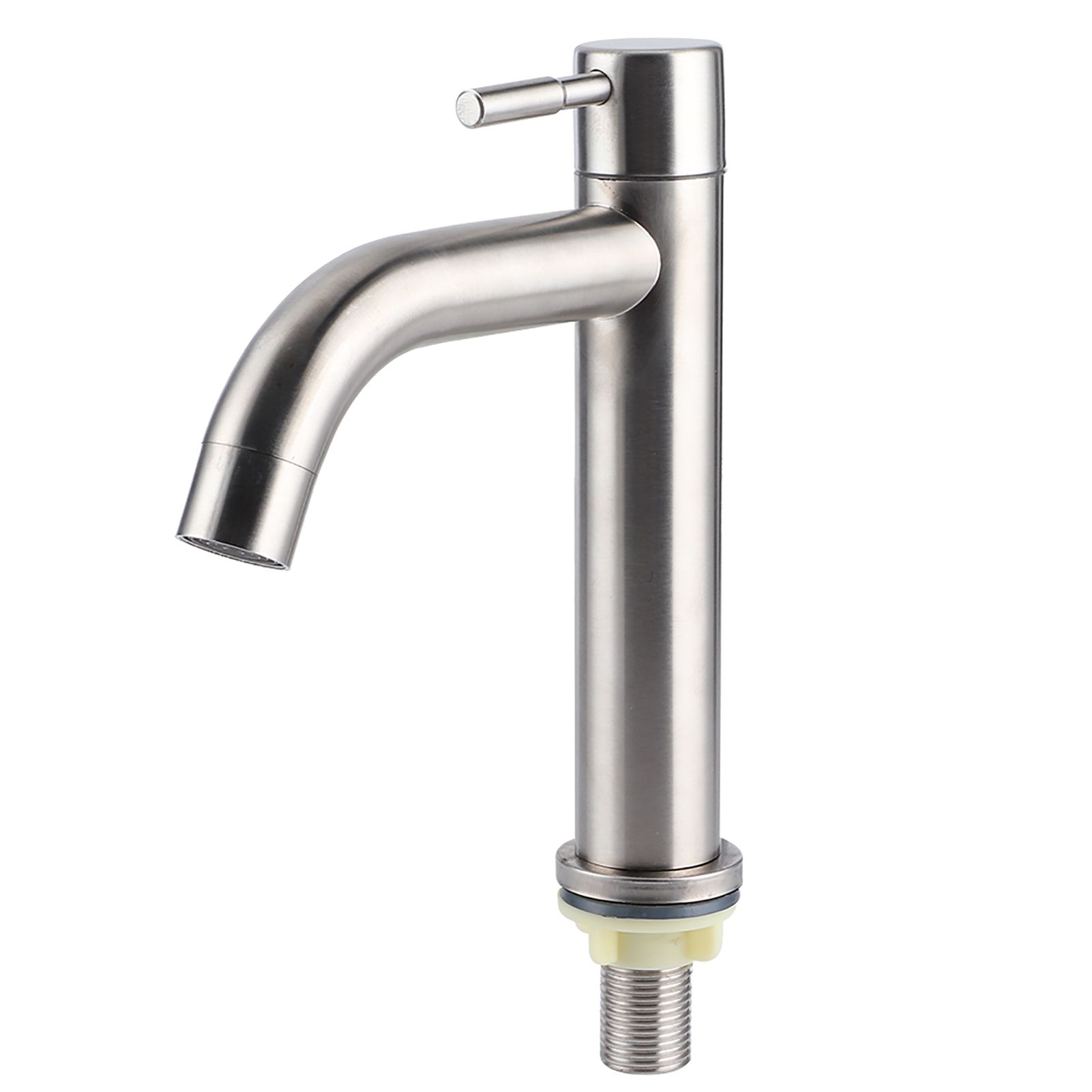 G1/2 Stainless Steel Brushed Single Cold Faucet Wash Basin Water Tap Bathroom view 5