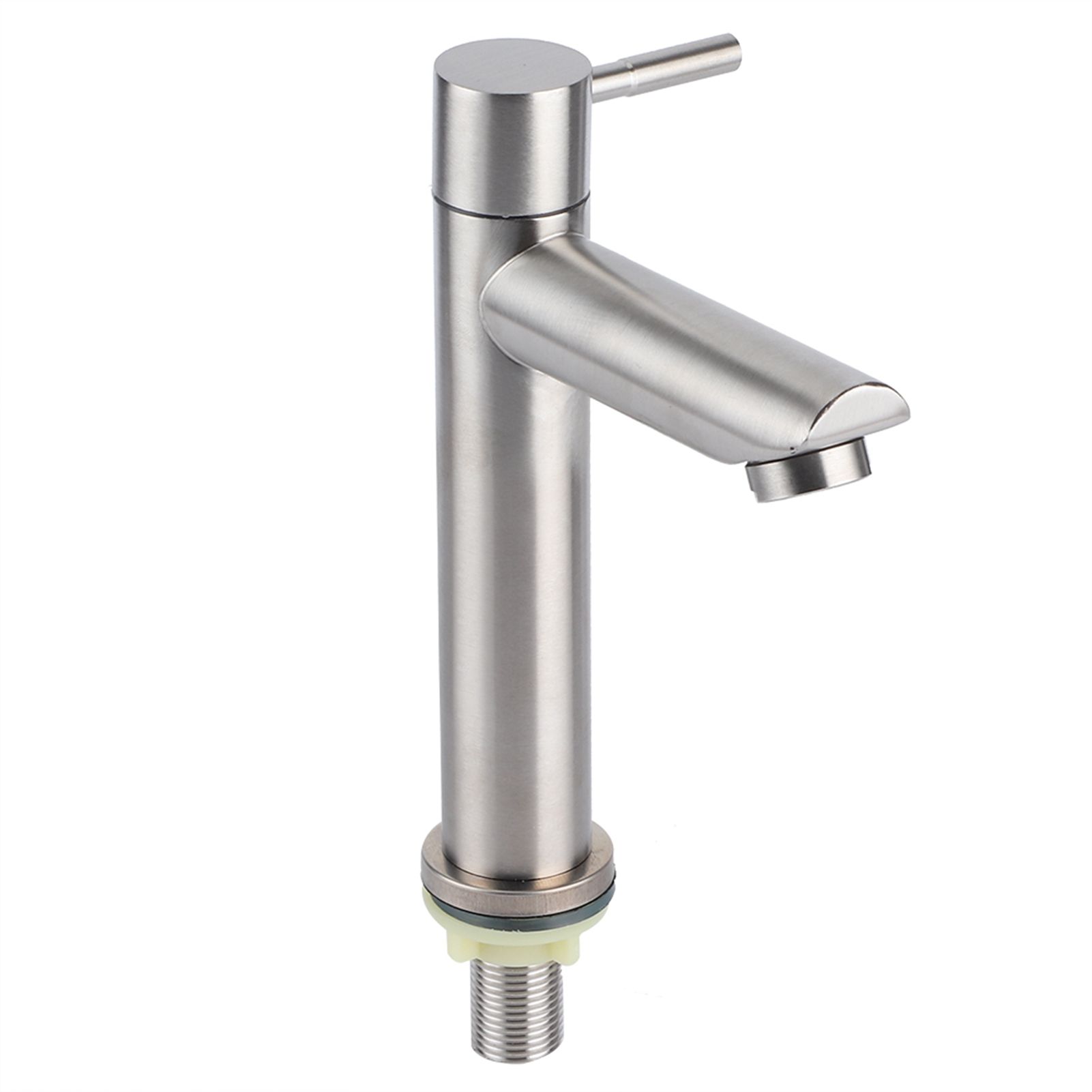 G1/2 Stainless Steel Brushed Single Cold Faucet Wash Basin Water Tap Bathroom view 7