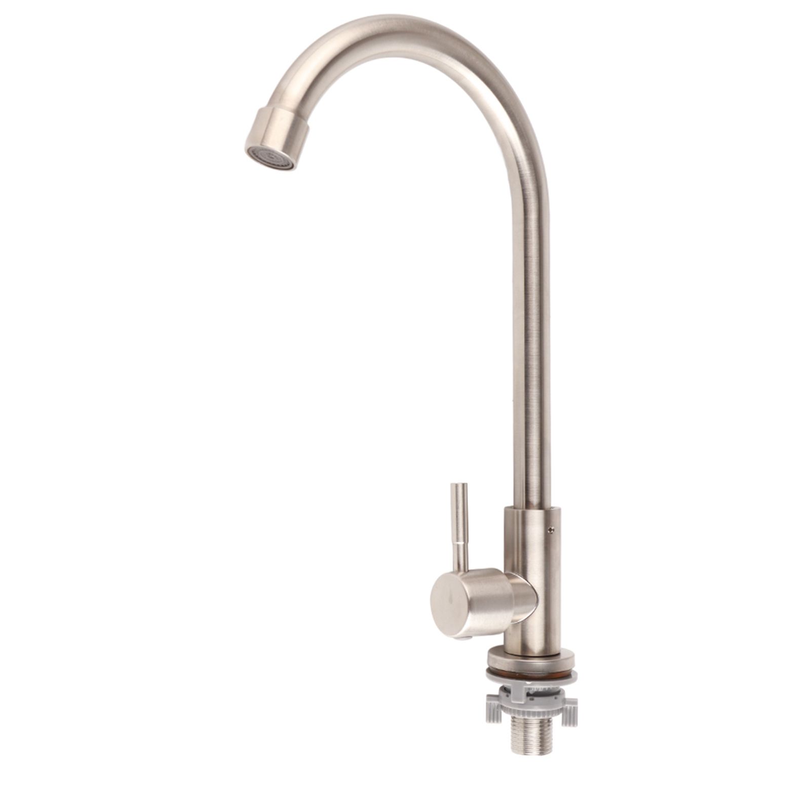 G1/2in Thread Stainless Steel Single Cold Single Hole Sink Water Tap 360 view 2