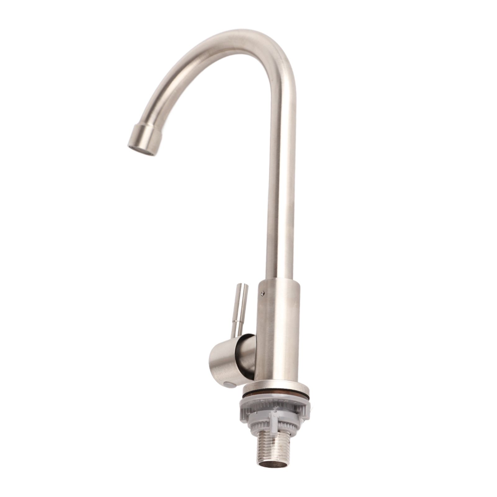 G1/2in Thread Stainless Steel Single Cold Single Hole Sink Water Tap 360 view 3