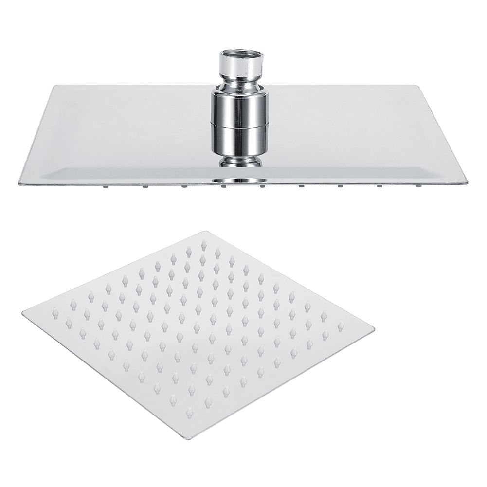 G1/2in Thread Wall Mounted Stainless Steel 8in Rainfall Showerhead Top Spray view 4