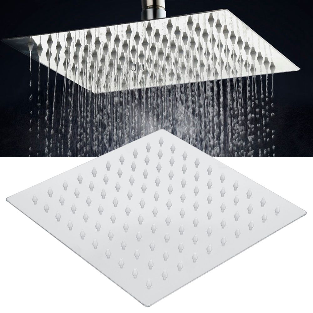 G1/2in Thread Wall Mounted Stainless Steel 8in Rainfall Showerhead Top Spray view 9