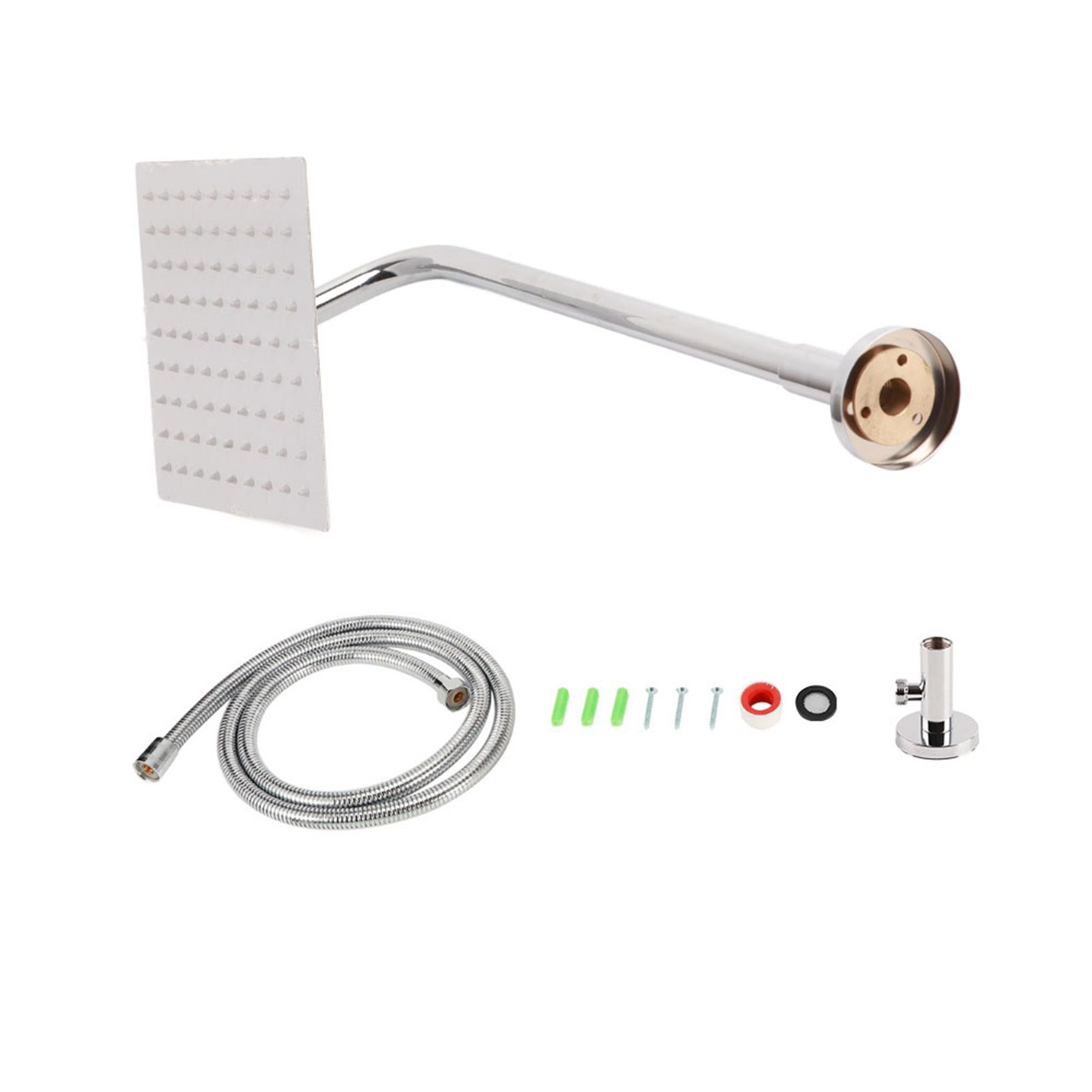 G1/2in Thread Wall Mounted Stainless Steel 8in Rainfall Showerhead Top Spray view 2
