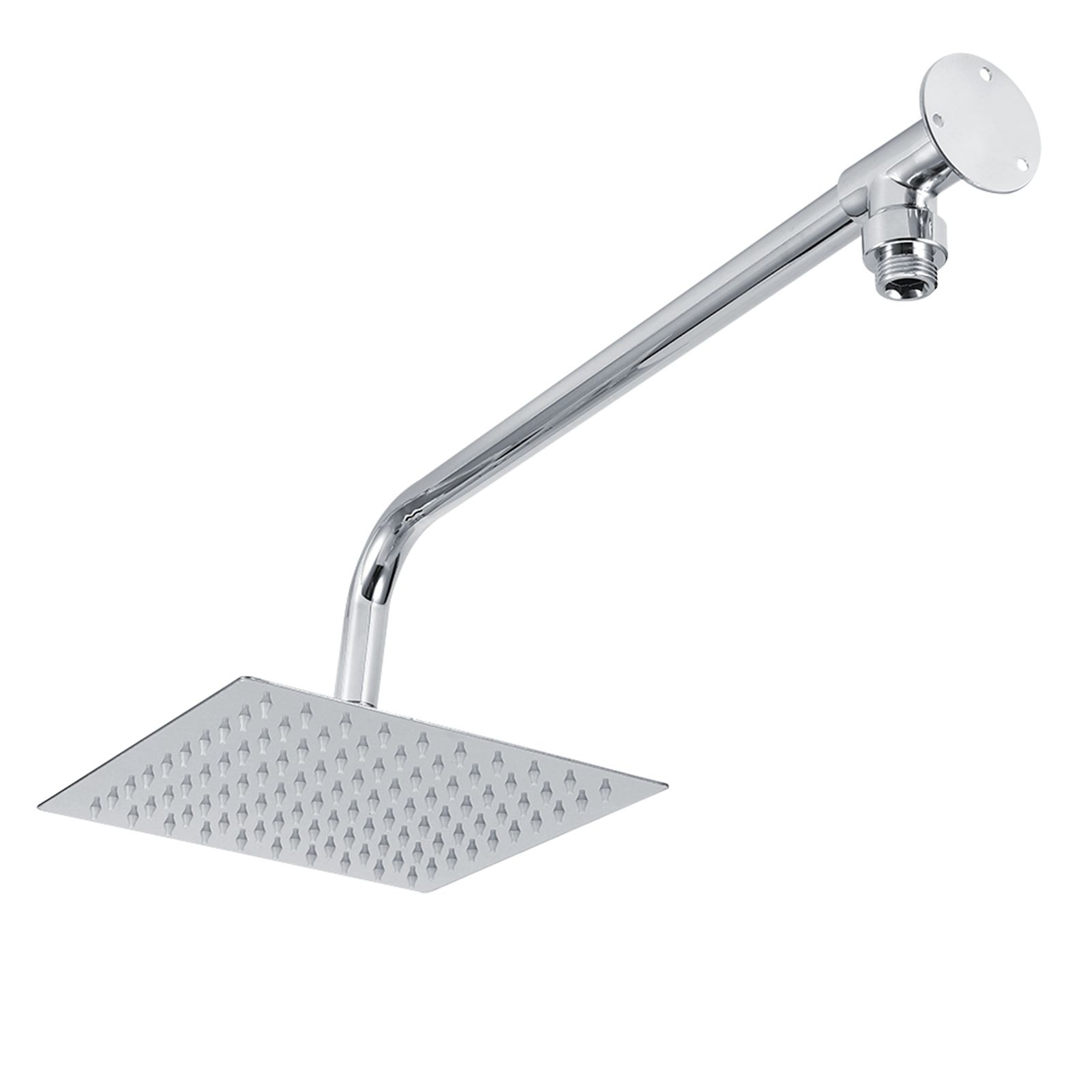 G1/2in Thread Wall Mounted Stainless Steel 8in Rainfall Showerhead Top Spray view 4